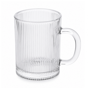 Szklanka 350ml ryflowana duża 1 szt do kawy, herbaty SZK212