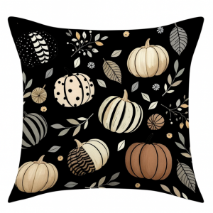 Poszewka na poduszkę 45x45cm piękny druk jesień, dynie - POD242