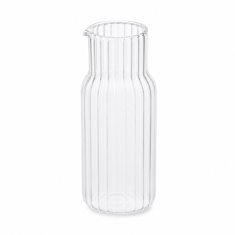 Karafka z falowanymi ściankami 510ml i pokrywką- szklanką 220 ml KARR02