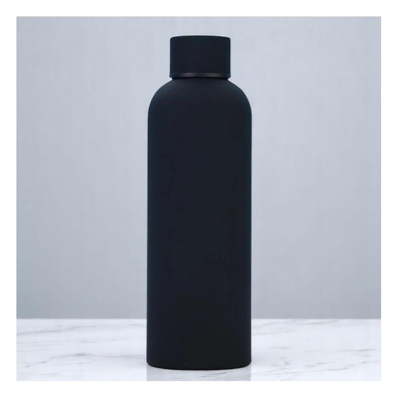 Bidon, butelka termiczna 500ML, stal nierdzewna z powłoką SOFT TOUCH czarny BD46CZ