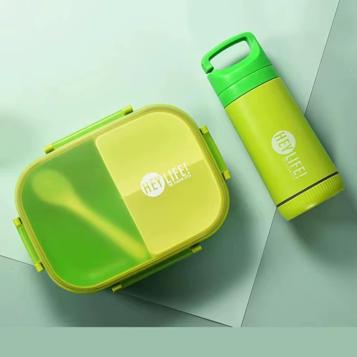 Śniadaniówka LUNCH BOX zestaw z bidonem zielony PJM47ZIE