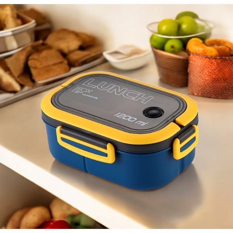 Śniadaniówka LUNCH BOX ze sztućcami 21 x 14,5 x 8cm granat PJM44GRAN
