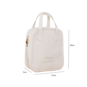 Kosmetyczka organizer na kosmetyki z rączką 17x7x19cm różowa KS128R