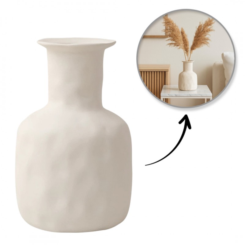Ceramiczny wazon w pudełku, styl minimalistyczny 17,5×11cm - WAZ06