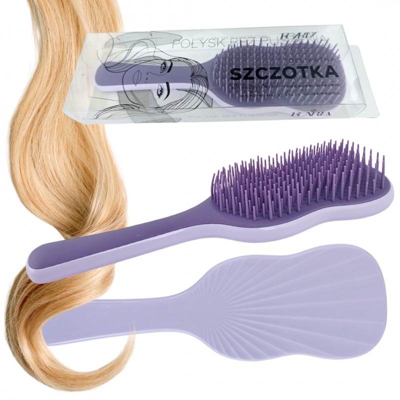 Szczotka do włosów, do rozczesywania, połysk bez puszenia, fioletowa 22cm SCZ19