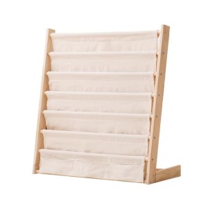 Regał, 6 poziomowy stojak, organizer na książki z kieszonkami 79 x 60 cm SZ45