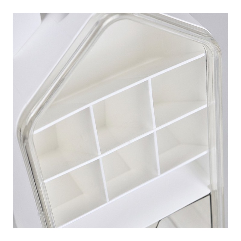 Organizer biurowy, przybornik z przegródkami, domek 11 x 11 x 21,6cm CB72