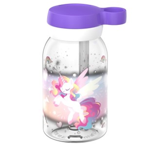 Mepal, Butelka ze słomką Campus 450 ml Unicorn Glow 107480065411
