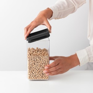 Brabantia, pojemnik kwadratowy 1,6l Tasty+ szary 122385