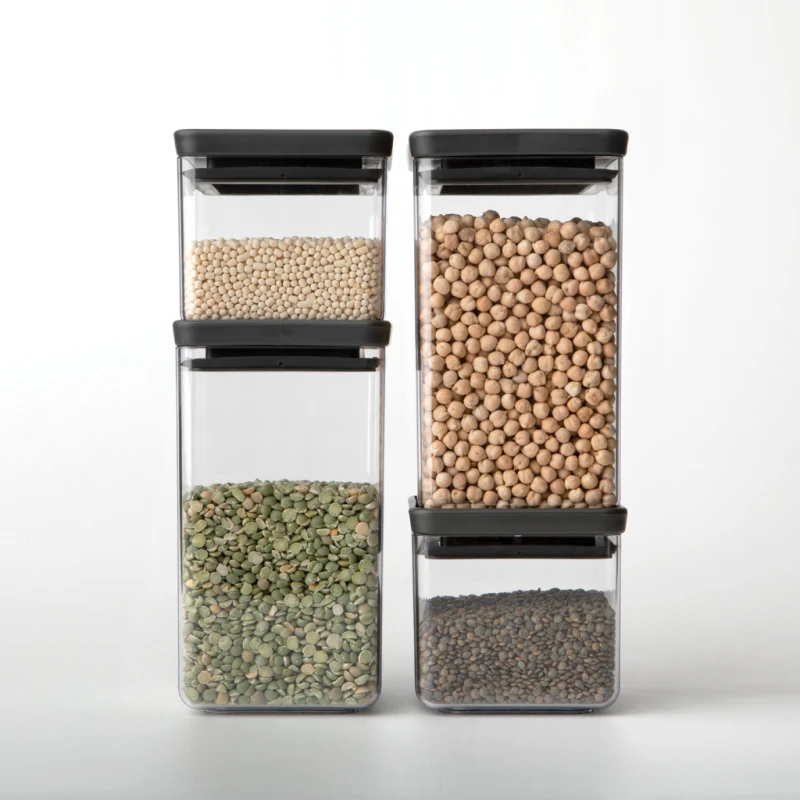 Brabantia, pojemnik kwadratowy 1,6l Tasty+ szary 122385