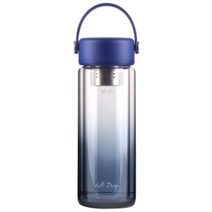 Vialli Design, Butelka z podwójną ścianką i zaparzaczem Fuori 350 ml granatowa 30183