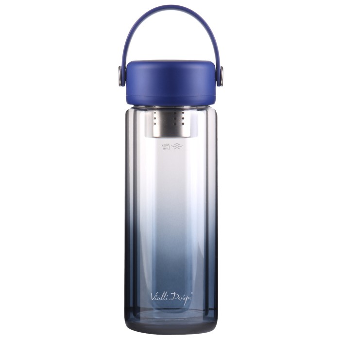 Vialli Design, Butelka z podwójną ścianką i zaparzaczem Fuori 350 ml granatowa 30183