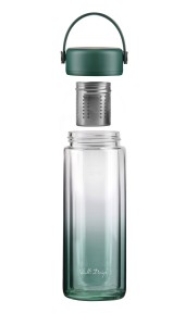 Vialli Design, Butelka z podwójną ścianką i zaparzaczem Fuori 350 ml zielona 30213