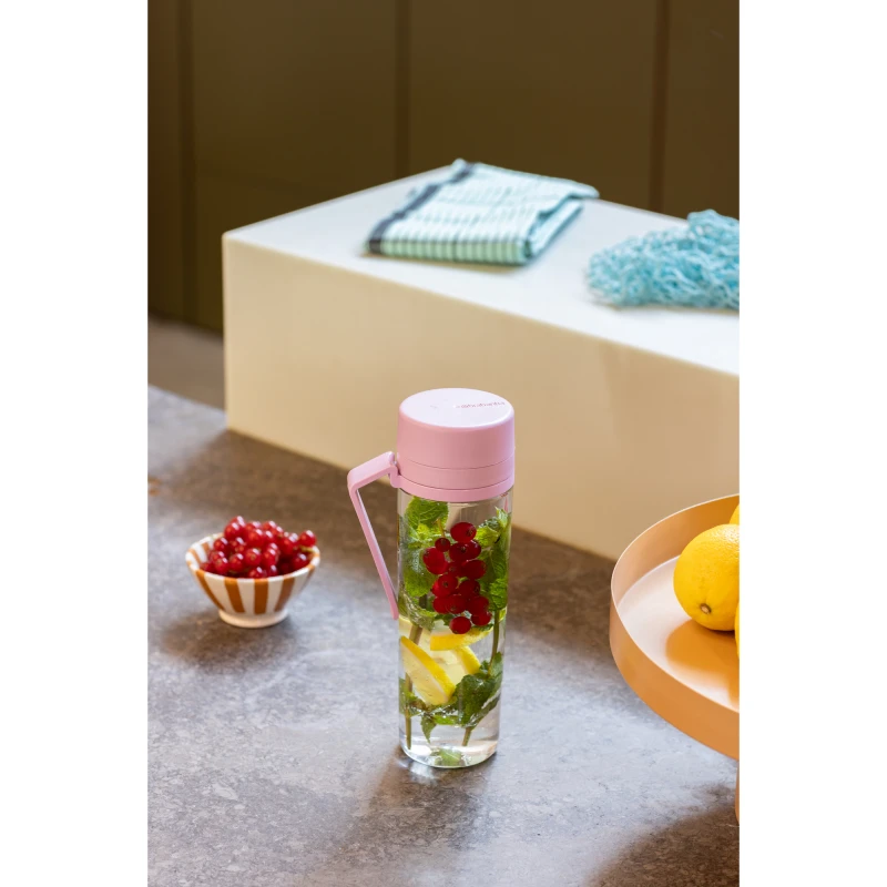 Brabantia, Butelka na wodę z sitkiem Make &amp; Take 500 ml Lilac Pink 241086