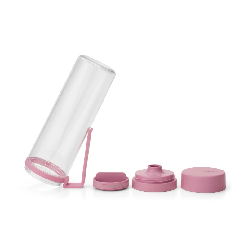Brabantia, Butelka na wodę z sitkiem Make &amp; Take 500 ml Lilac Pink 241086
