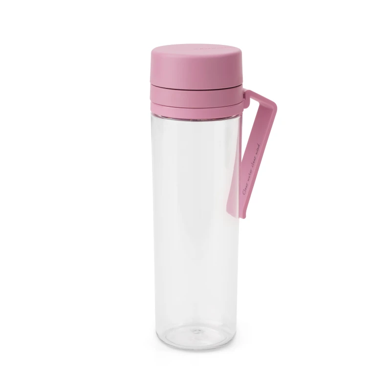 Brabantia, Butelka na wodę z sitkiem Make &amp; Take 500 ml Lilac Pink 241086