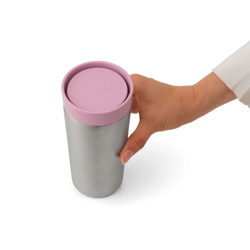 Brabantia, Kubek termiczny Make &amp; Take 360 ml Lilac Pink 239168