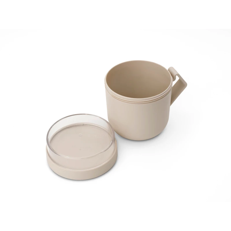 Brabantia, Kubek na zupę Make &amp; Take 600 ml Soft Beige 241468