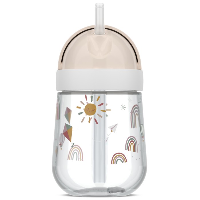 Mepal, Kubek dziecięcy ze słomką 300ml Mio Sunshine &amp; Rainbow 108014065245