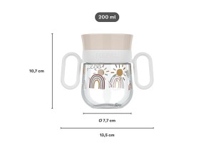Mepal, Kubek dziecięcy treningowy do nauki picia Mio 200 ml Fairy Garden 108018065406