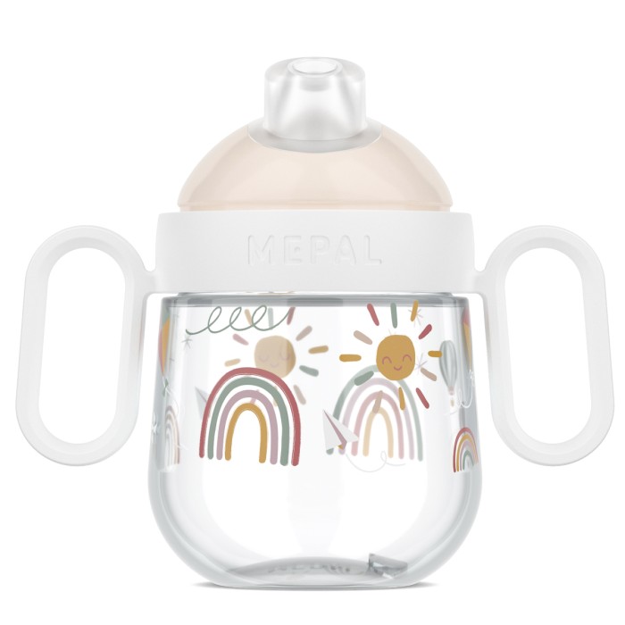 Mepal, Kubek dziecięcy niekapek Mio Sunshine &amp; Rainbow 200ml 108017065245