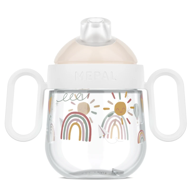 Mepal, Kubek dziecięcy niekapek Mio Sunshine &amp; Rainbow 200ml 108017065245