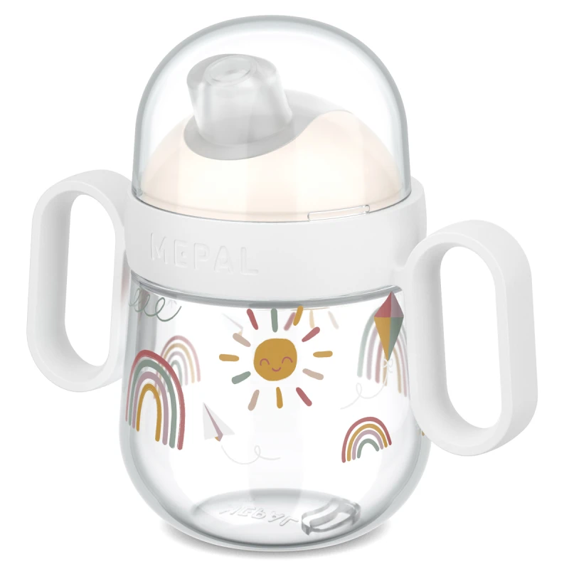 Mepal, Kubek dziecięcy niekapek Mio Sunshine &amp; Rainbow 200ml 108017065245