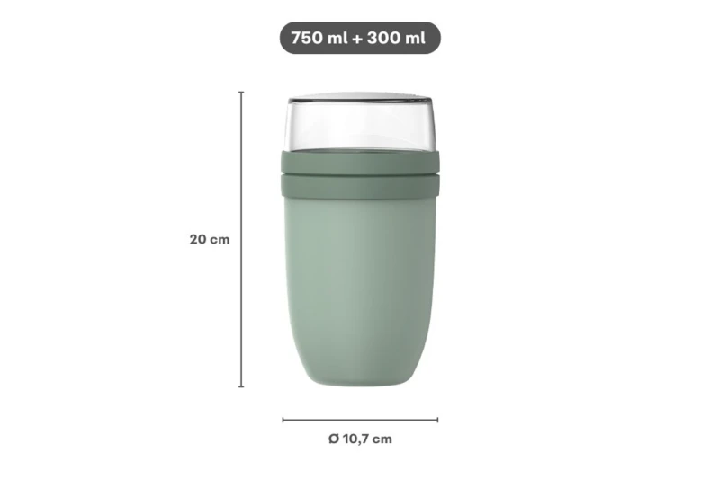 Mepal, Lunchpot Ellipse XL 750+300 ml Vivid Blue 107657010100
