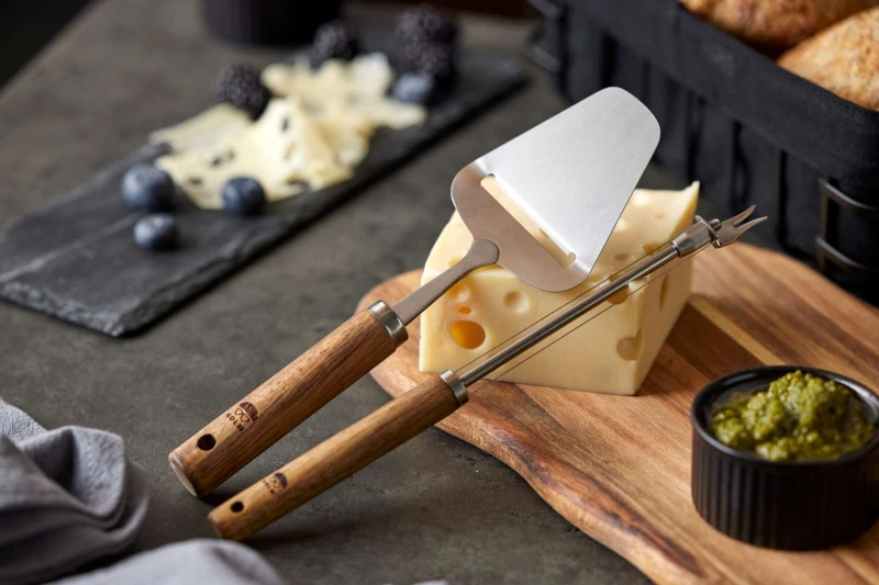 Holm, Strunowy nóż do sera 24,5 cm Steel/Acacia 29535