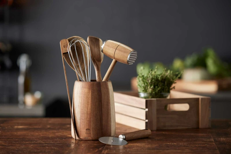 Holm, Trzepaczka 30 cm Stainless Steel/Acacia 31499
