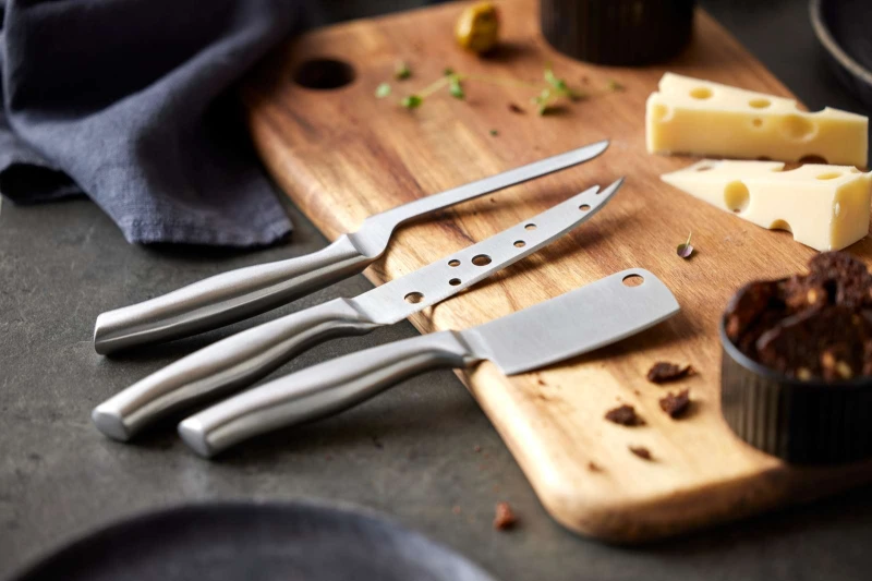 Holm, Deska do serwowania serów + 3 noże Acacia/Steel 30664