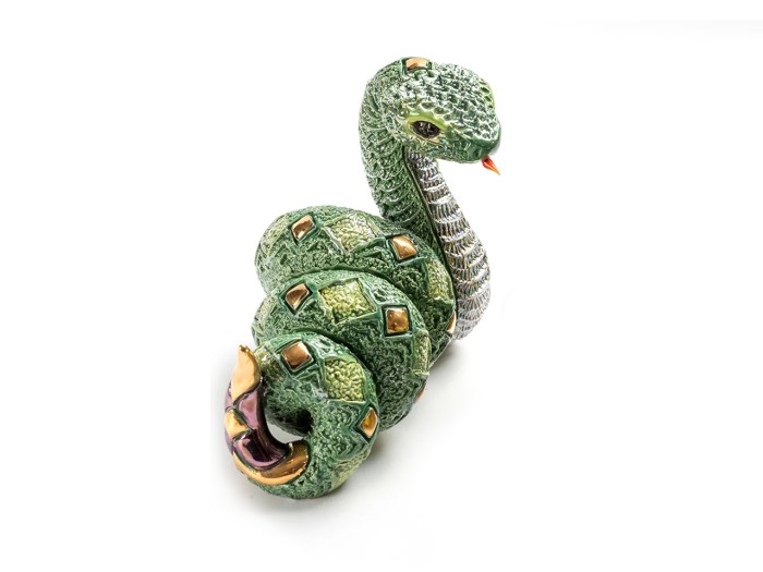 De Rosa Rinconada, ceramiczna figurka z Urugwaju - WĄŻ ZIELONY