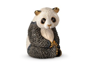 De Rosa Rinconada, ceramiczna figurka z Urugwaju - PANDA SIEDZĄCA