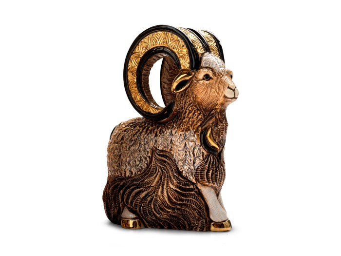 De Rosa Rinconada, ceramiczna figurka z Urugwaju - KOZIOŁ BRĄZOWY