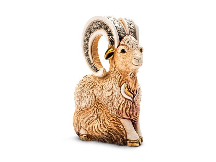 De Rosa Rinconada, ceramiczna figurka z Urugwaju - KOZIOŁ BIAŁY