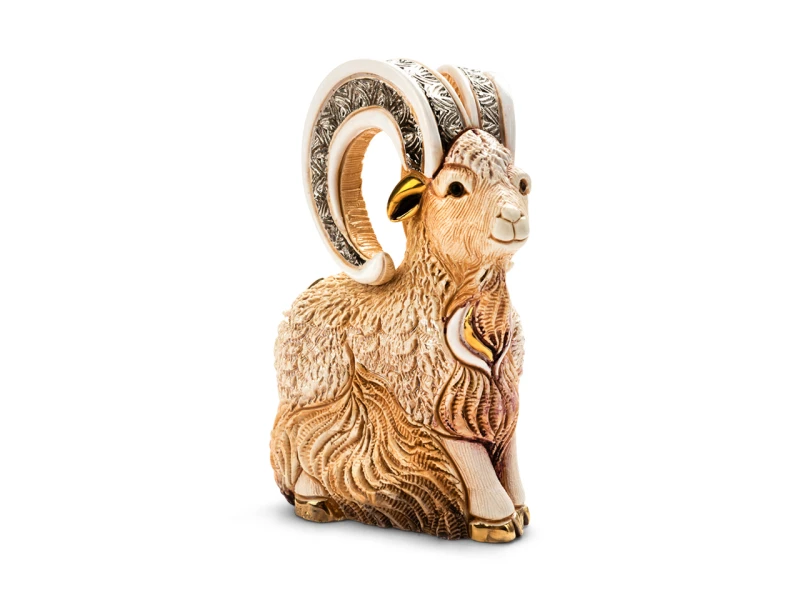 De Rosa Rinconada, ceramiczna figurka z Urugwaju - KOZIOŁ BIAŁY