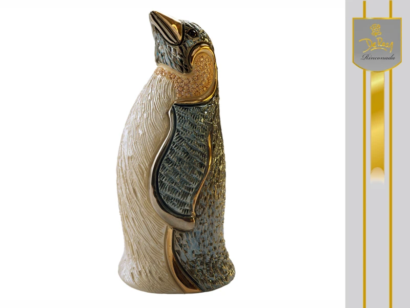De Rosa Rinconada, ceramiczna figurka z Urugwaju - MAMA-PINGWIN Z PINGWINKIEM