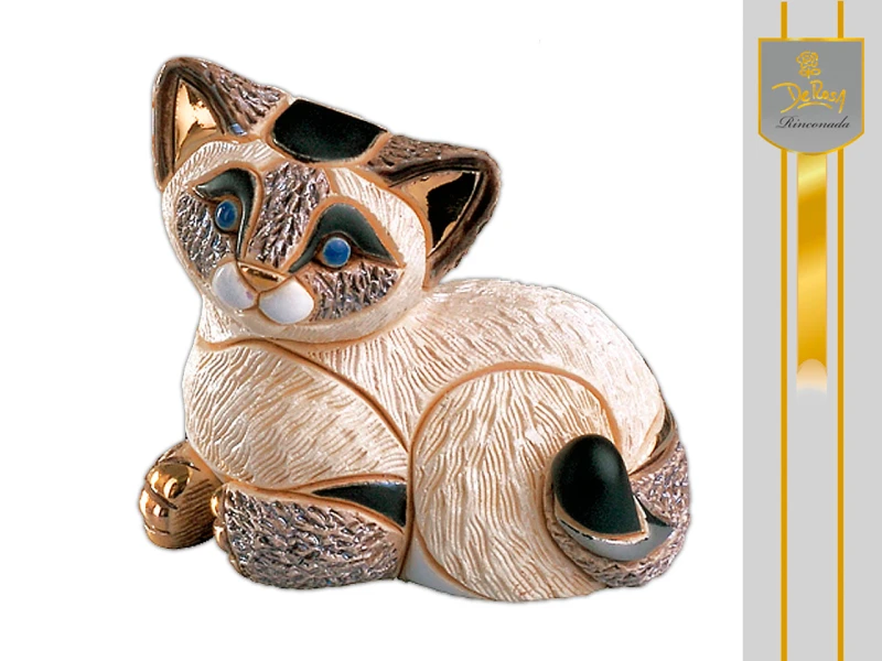 De Rosa Rinconada, ceramiczna figurka z Urugwaju - KOTEK SYJAMSKI