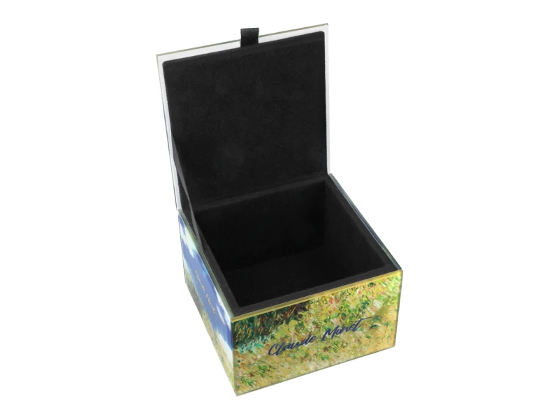 Carmani, szkatułka szklana na biżuterię - CLAUDE MONET/Kobieta z parasolką