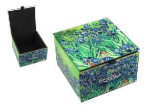 Carmani, szkatułka szklana na biżuterię - VAN GOGH/Irysy