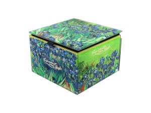 Carmani, szkatułka szklana na biżuterię - VAN GOGH/Irysy
