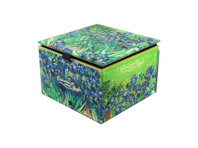 Carmani, szkatułka szklana na biżuterię - VAN GOGH/Irysy