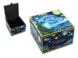 Carmani, szkatułka szklana na biżuterię - VAN GOGH/Gwiaździsta Noc