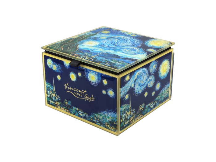 Carmani, szkatułka szklana na biżuterię - VAN GOGH/Gwiaździsta Noc