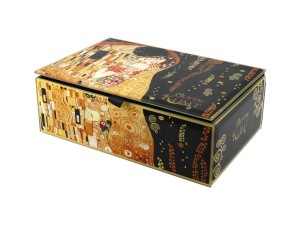 Carmani, szkatułka szklana na biżuterię - GUSTAV KLIMT/Pocałunek