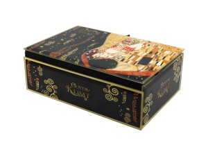 Carmani, szkatułka szklana na biżuterię - GUSTAV KLIMT/Pocałunek