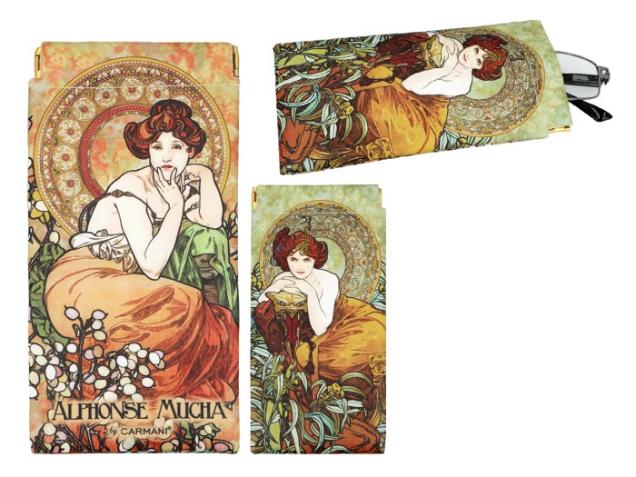 Carmani, miękkie etui na okulary - ALFONS MUCHA/Kamienie szlachetne