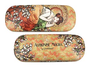 Carmani, eleganckie etui na okulary - ALFONS MUCHA/Kamienie szlachetne - Topaz