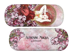 Carmani, eleganckie etui na okulary - ALFONS MUCHA/Kamienie szlachetne - Ametyst