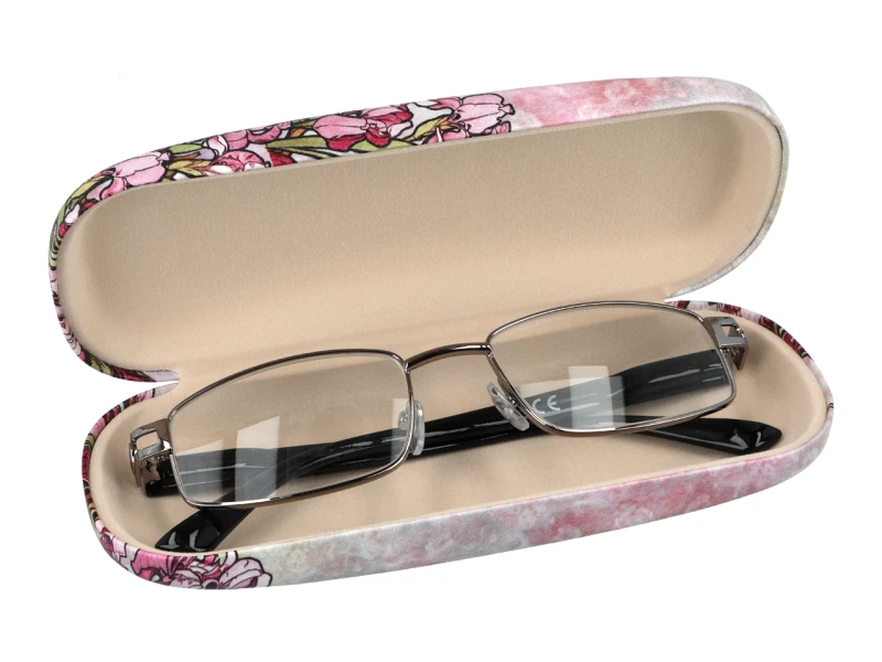 Carmani, eleganckie etui na okulary - ALFONS MUCHA/Kamienie szlachetne - Ametyst